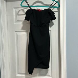 NWT Guess little black shonny dress strapless off shoulder sz S